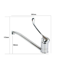 Miscelatore Rubinetto Per Cucina Lavandino Lavello Ottone Cromato Clinica 69206         