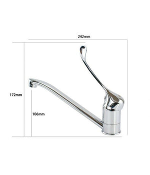 Miscelatore Rubinetto Per Cucina Lavandino Lavello Ottone Cromato Clinica 69206         