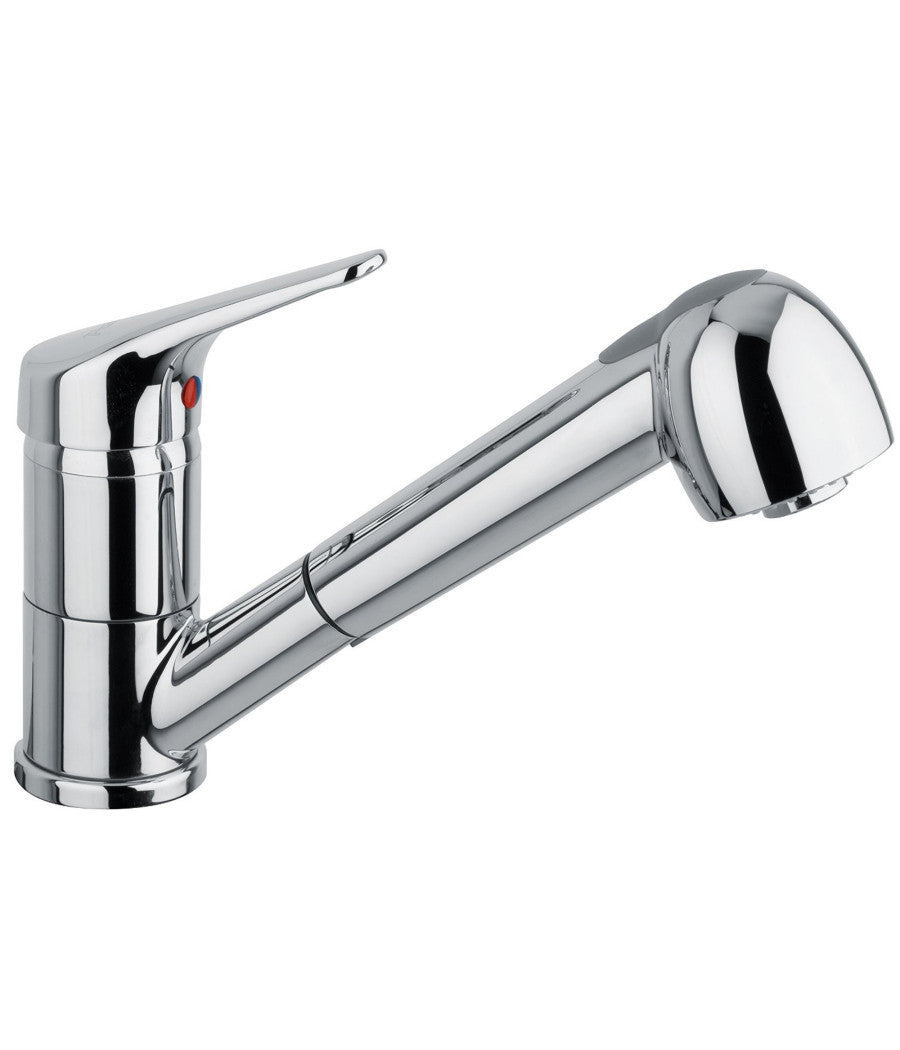 Miscelatore Rubinetto Per Lavello Cucina Con Doccetta Estraibile Flessibile 52336         