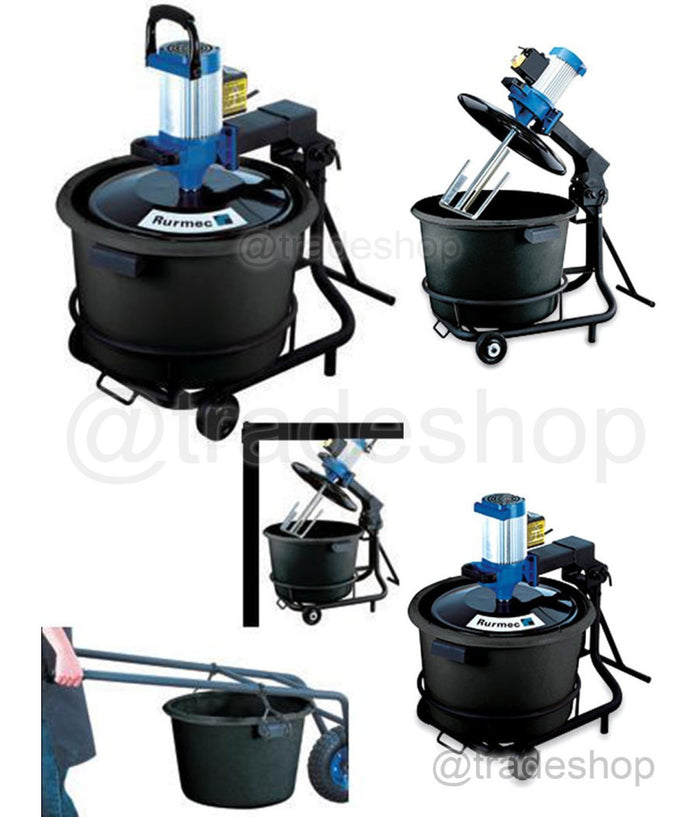 Miscelatore Rurmec S-mix 50 Mescolatore A Terra Per Colle E Malte Con Secchio         