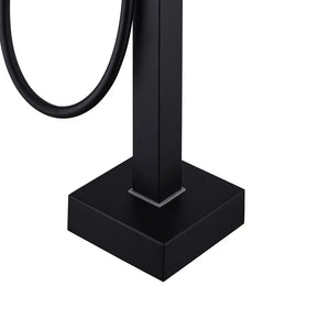 Miscelatore vasca freestanding a pavimento nero opaco quadrato