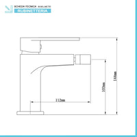 Miscelatori bagno in set lavabo bidet e doccia incasso con deviatore cromati Recta