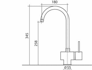 Miscelatore EASYMIX 90208 canna alta girevole 90208MISCCRM