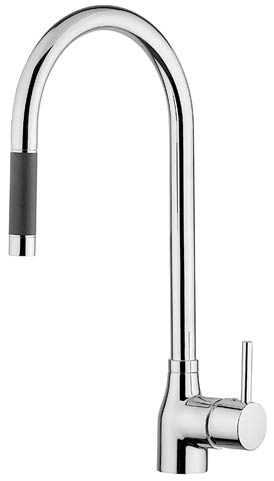 Miscelatore ACQUAMIX 90216 canna alta girevole e doccia estraibile 9102MISCCRM