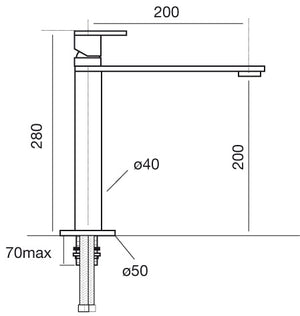 Miscelatore ACQUAMIX 9106 canna girevole e leva piatta 9106MISCCRM