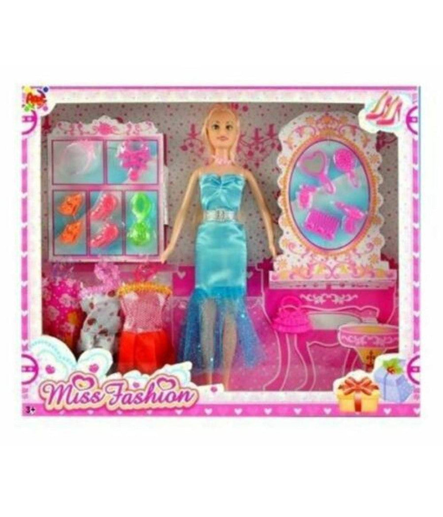 Miss Fashion Bambola Vestiti Scarpe Accessori Moda Giocattolo Gioco Bambina         