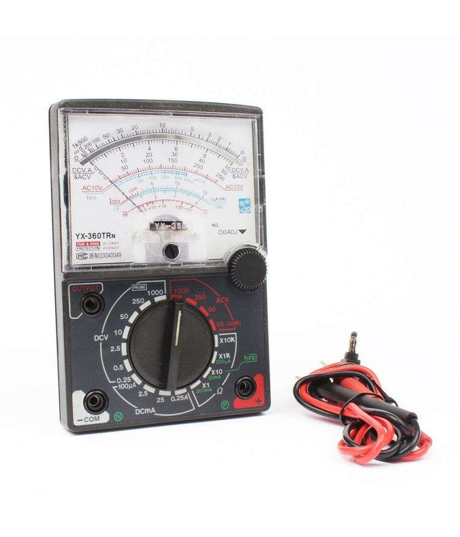 Misuratore Analogico Portatile Voltmetro Amperometro Ohmmetro Yx-360trn         