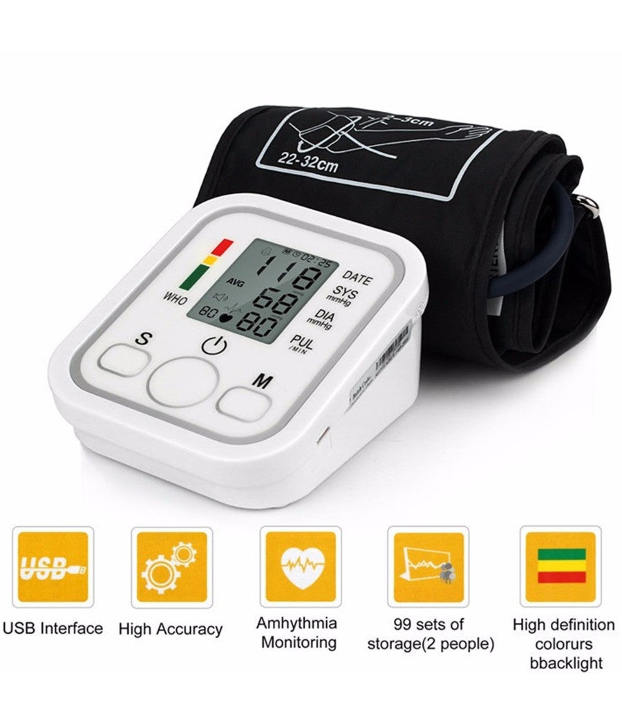 Misuratore Di Pressione Da Braccio Automatico Sfigmomanometro Aritmia         