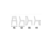 4 sedie con schienale e seduta in resina forata Tortora, ZZNLF6091