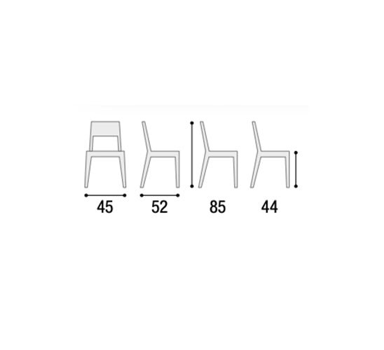 4 sedie con schienale e seduta in resina forata Tortora, ZZNLF6091