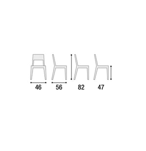 Set 4 sedie esterno in poliproplinere Bianco, ZZNLF7003