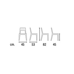 Set 4 sedie nere da esterno Nero, ZZNLF6023