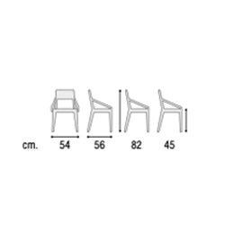 Set 4 sedie bianche di design da giardino Bianco, ZZNLF6050