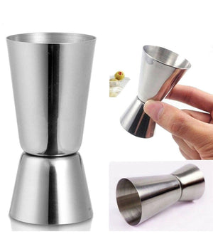 Misurino Doppio Per Cocktail 15-30ml Jigger Drink In Acciaio Da Bar Barman 6,5cm         