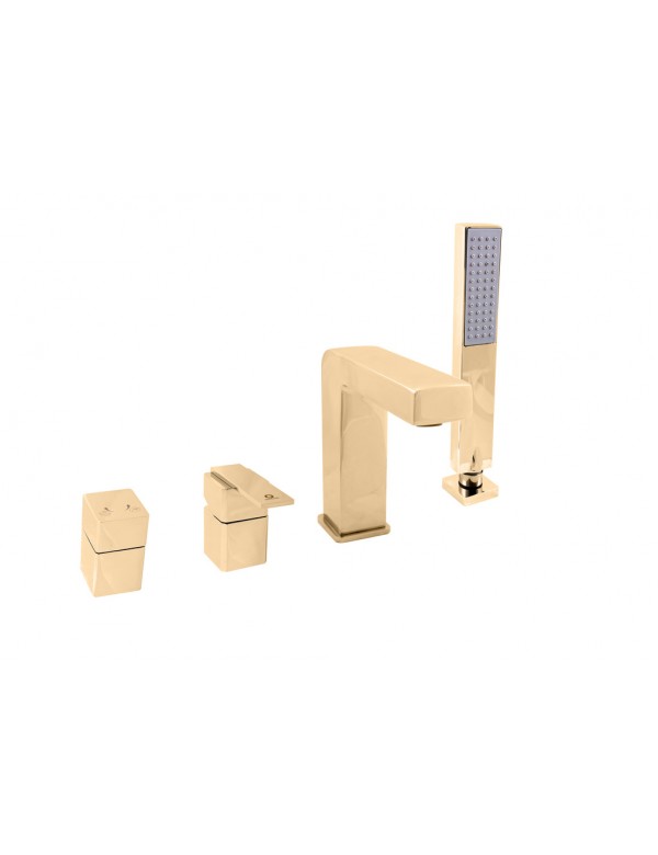 Miscelatore vasca a 4 fori LOIRA in ottone dorato
