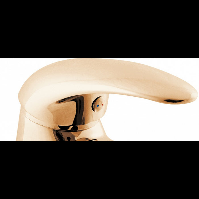 DANUBE Miscelatore vasca a cascata 3 fori con deviatore in ottone dorato