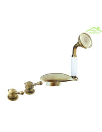 Miscelatore vasca a cascata in ottone con 4 fori