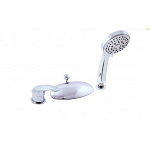 DANUBIO miscelatore vasca a cascata con deviatore a 3 fori in ottone cromato