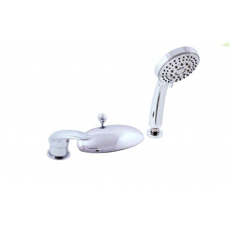 DANUBIO miscelatore vasca a cascata con deviatore a 3 fori in ottone cromato