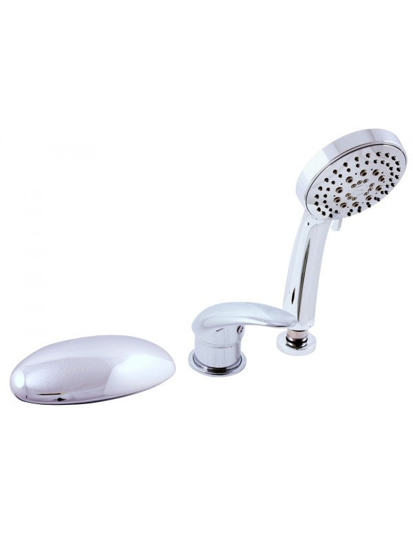 DANUBIO Miscelatore vasca a cascata a 3 fori in ottone cromato