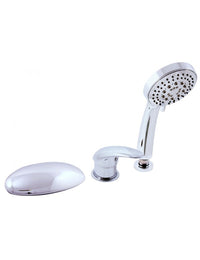 DANUBIO Miscelatore vasca a cascata a 3 fori in ottone cromato