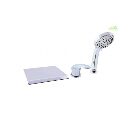 DANUBO rubinetto miscelatore vasca cascata 3 fori ottone cromato