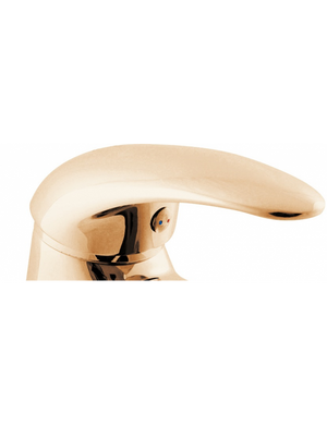 DANUBE Miscelatore vasca a cascata 3 fori con deviatore in ottone dorato