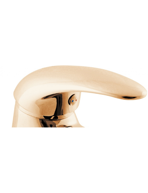 DANUBE Miscelatore vasca a cascata 3 fori con deviatore in ottone dorato