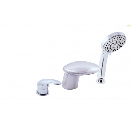 Miscelatore vasca a cascata a 3 fori DANUBE in ottone dorato