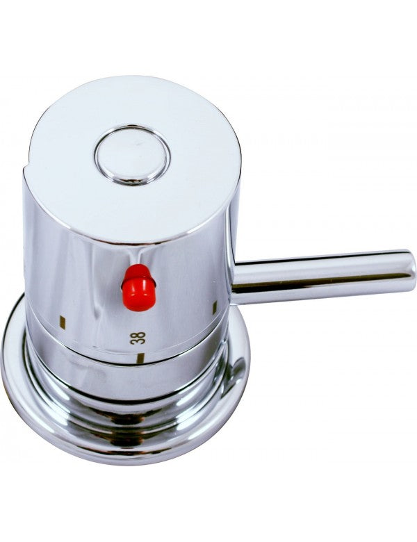 Miscelatore vasca con cascata termostatica 4 fori in ottone cromato