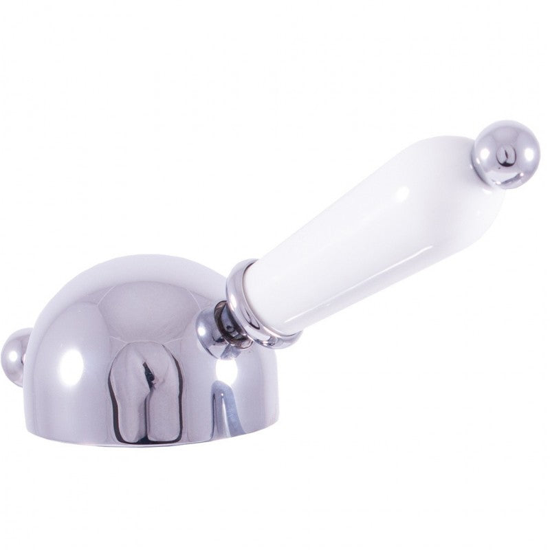 LABE miscelatore vasca a parete in ottone cromato, maniglia in ceramica con doccetta