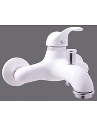 LABE miscelatore vasca a parete in ottone cromato bianco