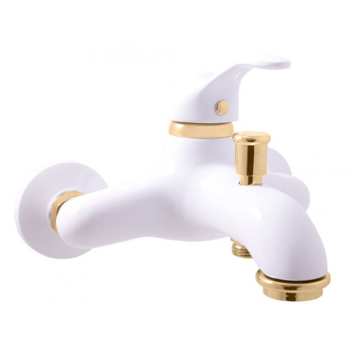 LABE miscelatore vasca a parete in ottone placcato oro bianco