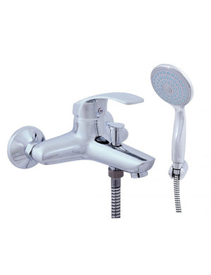 MISSISSIPI miscelatore vasca a parete in ottone cromato con doccetta