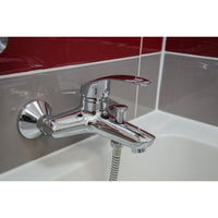 MISSISSIPI miscelatore vasca a parete in ottone cromato con doccetta