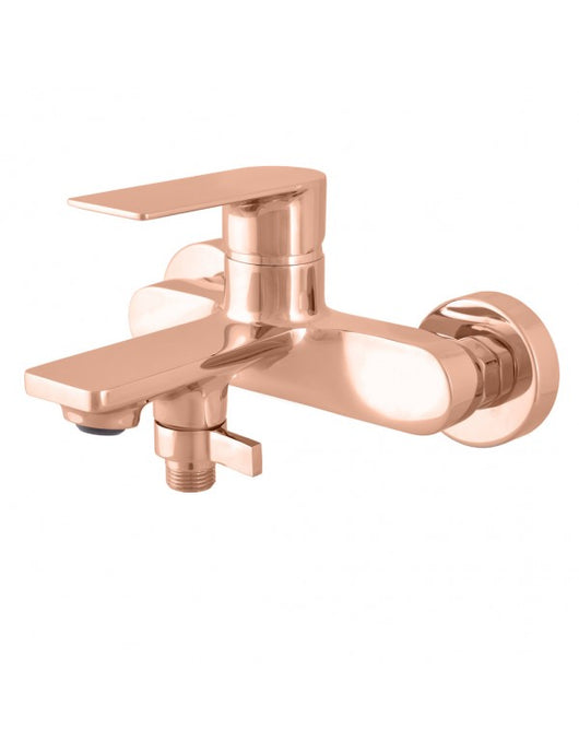 Miscelatore vasca a parete NIL in ottone oro rosa lucido
