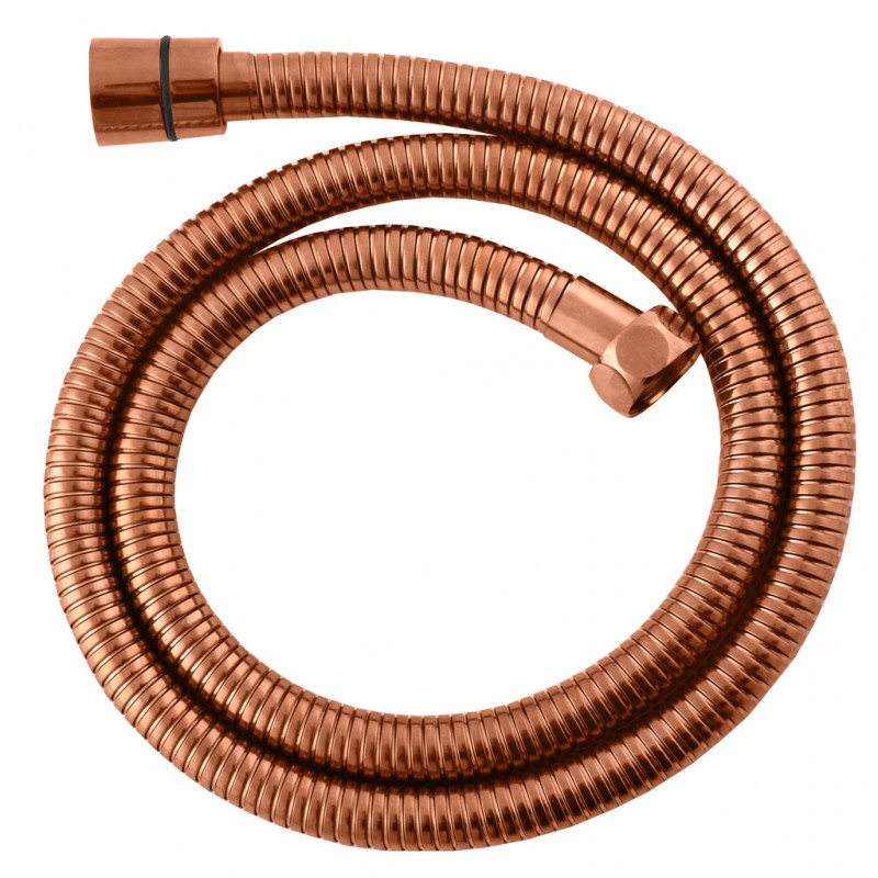 Miscelatore vasca a parete NIL in ottone oro rosa lucido con doccetta