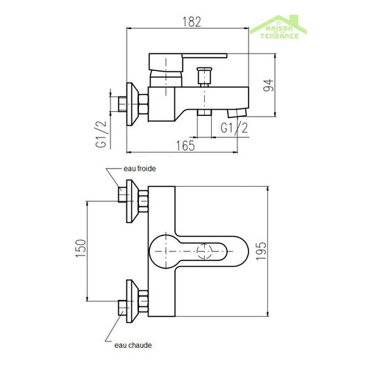 Miscelatore vasca a parete ZAMBEZE cromato