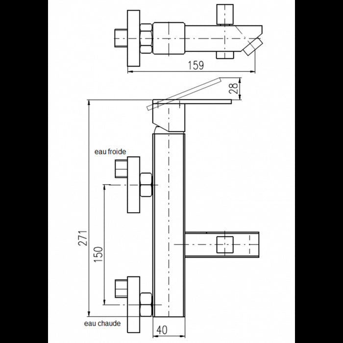 Miscelatore vasca ROYAL in pietra con doccetta in ottone dorato