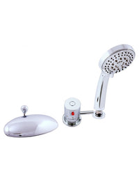 Miscelatore termostatico per vasca con inverter a 3 fori in ottone cromato