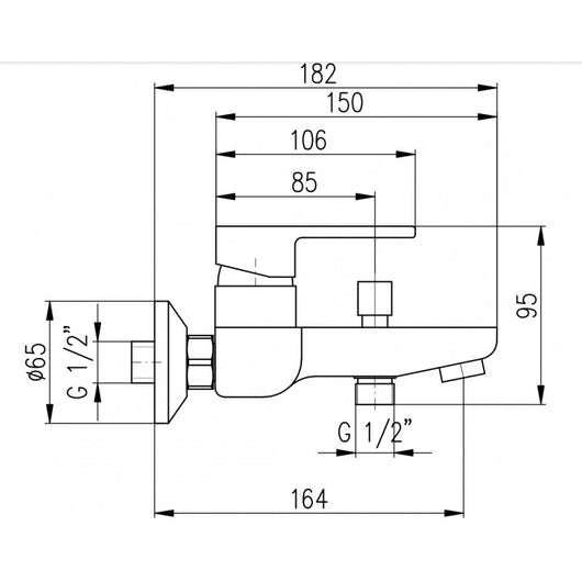 Miscelatore vasca VLTAVA in ottone oro nero opaco