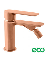 NIL miscelatore bidet freestanding in ottone oro rosa spazzolato senza sifone