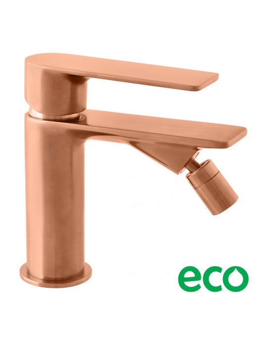 NIL miscelatore bidet freestanding in ottone oro rosa spazzolato senza sifone