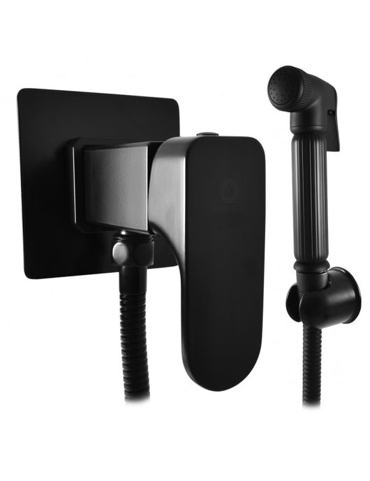 YUKON Miscelatore Bidet a Piantana Fissa con Doccetta in Ottone Nero