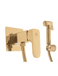 YUKON Miscelatore Bidet a Piantana Fissa con Doccetta in Ottone Oro