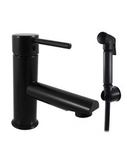 SEINA miscelatore bidet con doccetta in ottone nero