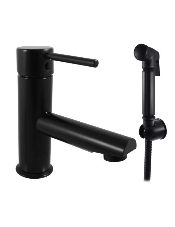 SEINA miscelatore bidet con doccetta in ottone nero