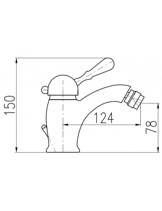 LABE miscelatore bidet con sifone in ottone