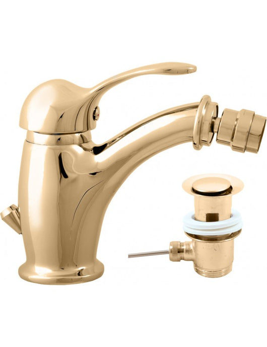 LABE miscelatore bidet con sifone in ottone dorato