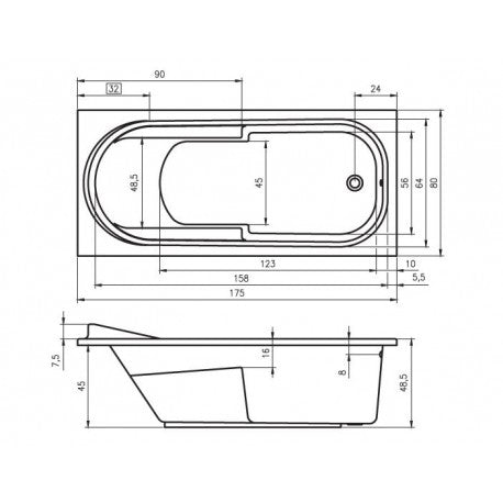 LABE miscelatore bidet in ottone cromato con sifone